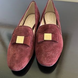 Burgundy Suede Cole Haan Loafers